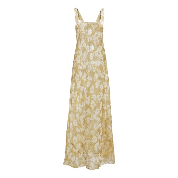 Yellow Floral Maxi Dress - Women